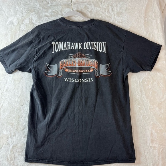 Harley-Davidson Shirt Tee Vintage Tomahwak Wisconsin Men’s Small USA Motorcycle - Picture 1 of 8